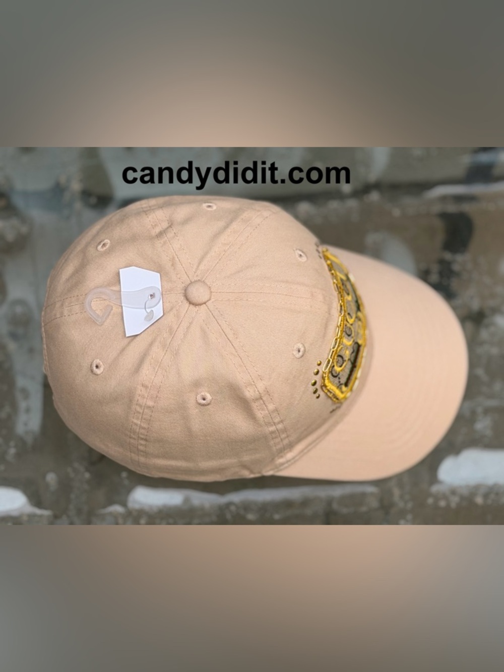 NWT Handmade Gucci Glamour Ball Cap With Chain accents - Picture 10 of 10